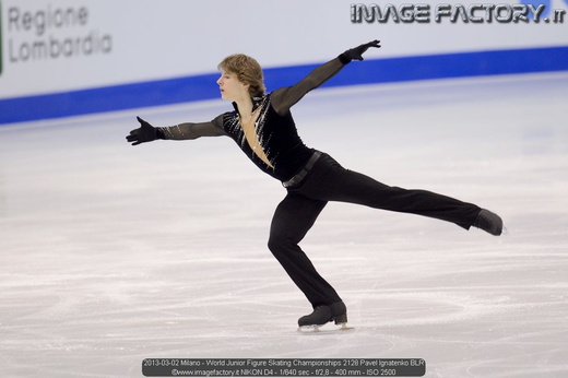 2013-03-02 Milano - World Junior Figure Skating Championships 2128 Pavel Ignatenko BLR